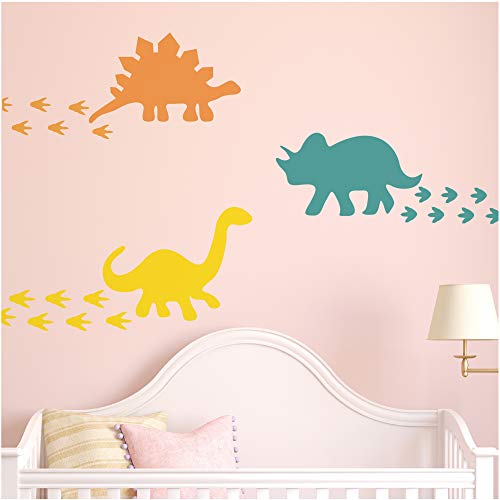 Vinilos decorativos de huellas de dinosaurio para pared miniatura 4