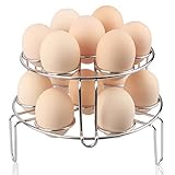 Aiduy for Kitchen Instant Pot and Pressure Coo Vegetable Basket Stackable Food Steam Stand Holder Egg Steamer Rack, Silver
