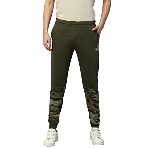Image of Hubberholme Men's Cotton Slim Fit Camouflage Joggers - Athleisure Track Pant with Drawstring Elastic Waistband for Jogging, Gym, Sports & Dailywear