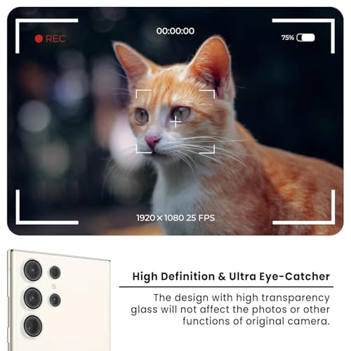Image of FIRST MART Camera Lens Protector for Samsung Galaxy S23 Ultra (6.8 Inches) Tough HD Individual Aluminum Alloy Lens Rings Cover, Scratch Resistant, Thin Lens Protection| Silver, 1 Pack