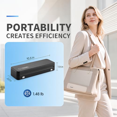 Image of Portable Thermal Printer and Thermal Printer Paper 25 Sheets * 2 Roll