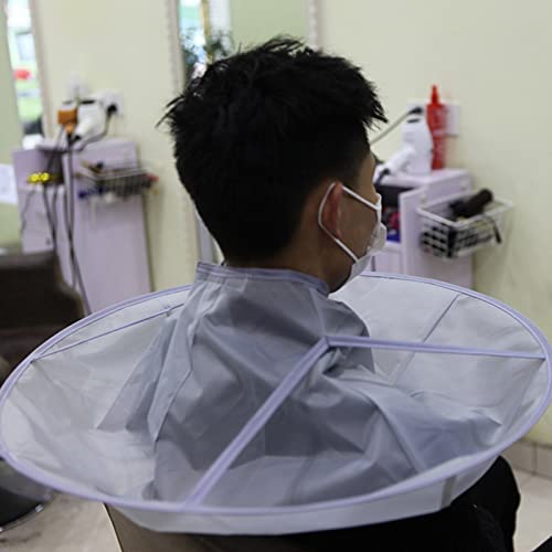 Yinhing Hair Cutting Cape, Waterproof, Adjustable, Grey, Universal Size, Adults & Kids, Approx. 60 x 60cm / 23.6 x 23.6in - Image 4