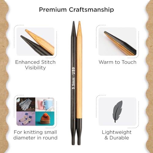 Image of Knitter's Pride Day & Nite Normal Interchangeable Circular Needles 5 inch inch (13cm) - US Size 9 (5.5mm)
