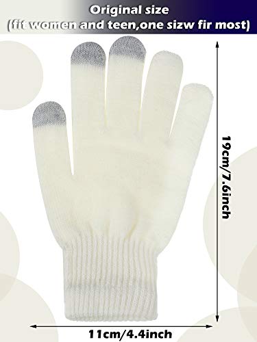 Image of Pangda 12 Pairs Winter Touch Screen Gloves for Men Women Stretch Knitted Texting Gloves Warm Windproof Solid Color Mittens