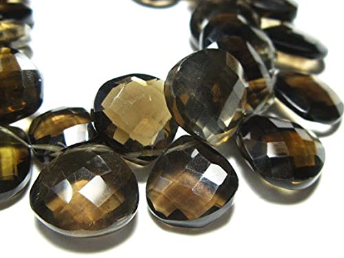 Quartz fumé taillé en grand cœur AAA pour bijoux d'exception de haute qualité