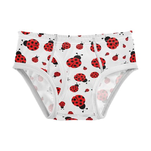 visesunny Boys Cotton Underwear Cute Ladybug Pattern Print Toddler Soft Training Briefs Size 2T-8Y for Kids