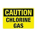 Señal de advertencia de advertencia de piscina de gas con cloro, reglas de piscina, letreros de metal para el hogar, negocios, exteriores, interiores, carretera, garaje, calle, pared, precaución