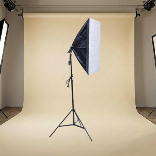 Kit Softbox 50x70 + Tripé 2m Estúdio Fotografia Iluminação Bivolt Bocal E27 com Tela Difusora