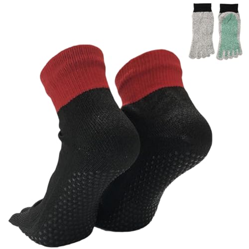 Konjoun Barefoot Socks Outdoor Running Grounding Socks Toe Separator Hike Socks Minimalist Barefoot Sock Shoes for Women Men (US Alpha One Size Regular Regular 1 Pairs-C)