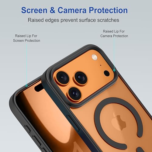 Image of amazon basics Back Case Cover for iPhone 17 Pro Max | Compatible for iPhone 17 Pro Max Back Cover | Scratch-Resistant Back Cover | Black