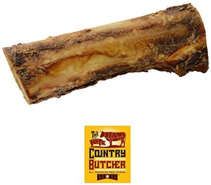 The Country Butcher 7" Beef Marrow Dog Bones for Aggressive Chewers, Large and Medium Breed Dog Treat, Natural, Tough, Chew Toy, Made in The USA, 3 Count