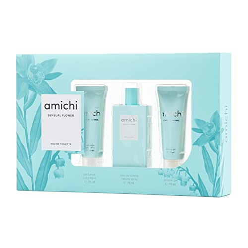 Set de Perfume Mujer Amichi Sensual Flower 3 Piezas