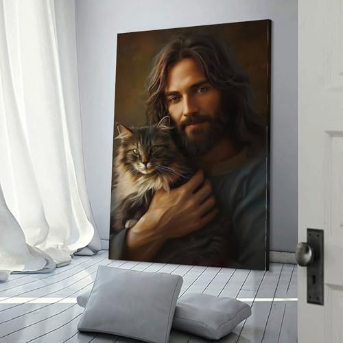 Poster catholique rétro de Jésus pour déco de chambre - 3
