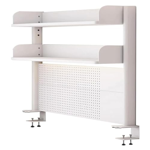 Étagère de bureau à pince blanche 79,8 cm rangement de dortoir