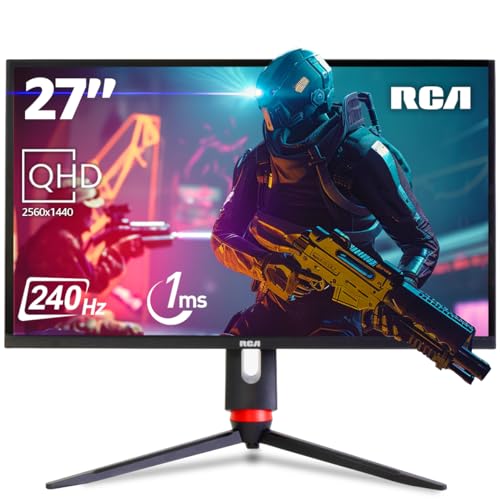 Image of RCA 27 inch Evolution Premium QHD Gaming Monitor | 240Hz, 2560 x 1440p Computer Monitor with Adaptive Refresh Technology & 1ms Response, HDR10, RGB Backlighting & Adjustable Stand | M27PG135F