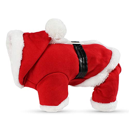 DECDEAL Natal Animais de Estimação Roupas Papai Noel Cachorro Fantasia Cachorro Casaco de Natal com