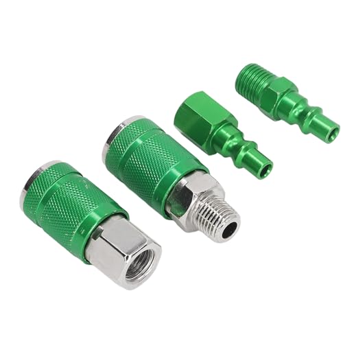 Kit de Acoplador e Plugue de Ar Universal, Conjunto de Acessórios de Liga de Alumínio de 4 Unidades