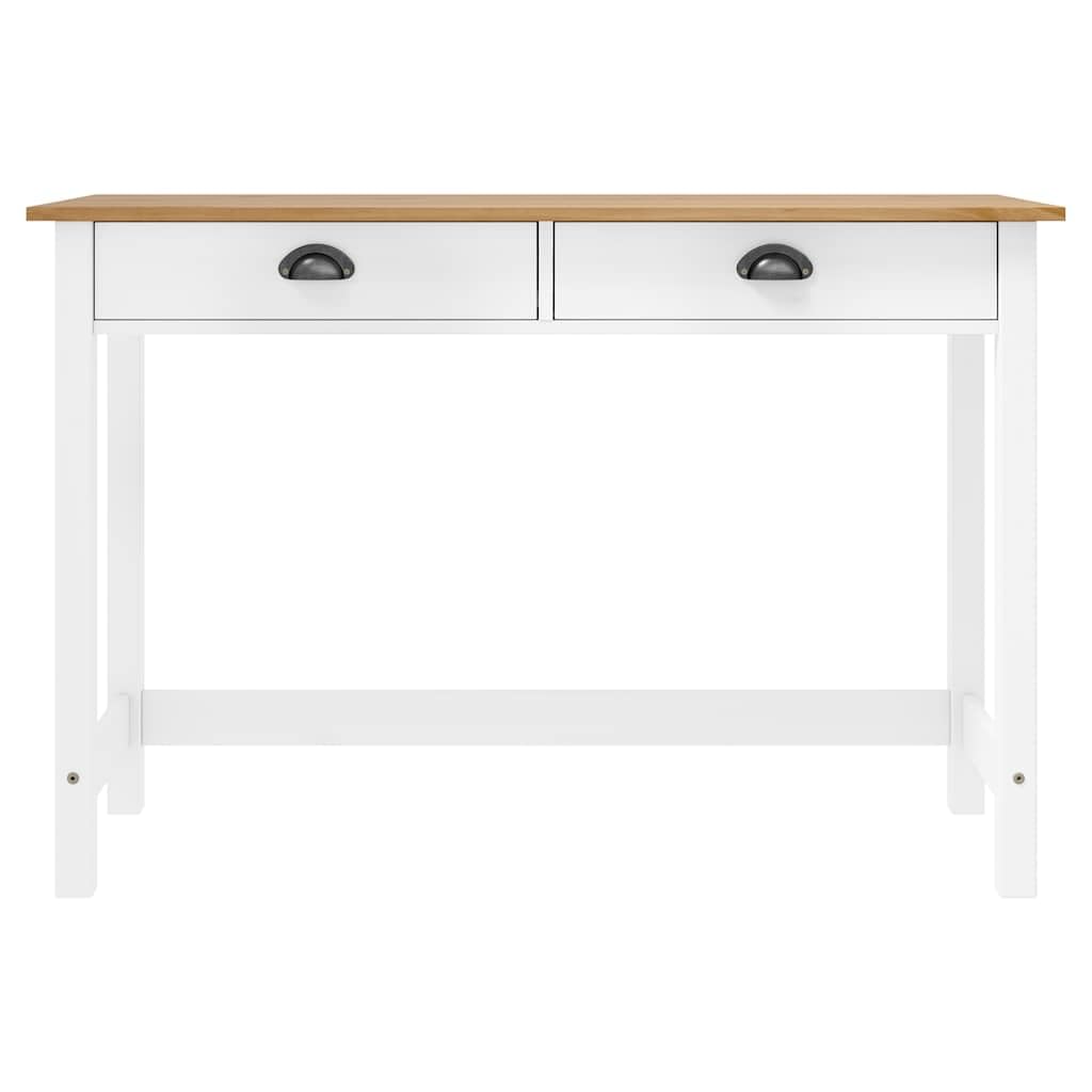 vidaXL Mesa Consola con 2 Cajones Auxiliar Dormitorio Vestíbulo Café Interior Cocina Comedor de Entrada Recibidor Mueble Madera Pino