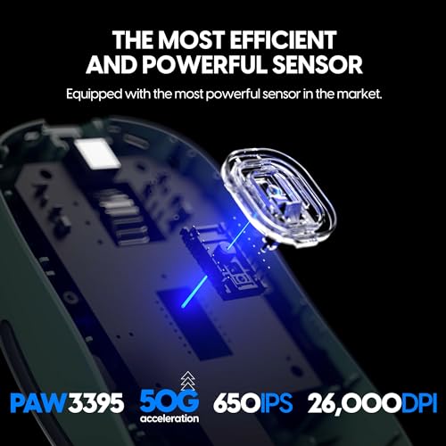 Image of Pulsar Gaming Gears - X2A eS Wireless Gaming Mouse, Founder's Edition, Ambidextrous, Optical Switch, OLED Display, Driverless, PAW3395 Sensor, 100H Battery, 4K dongle Included (Medium, Green)