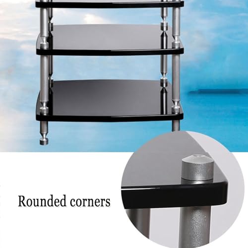 Meuble stéréo multicouche avec repose-pieds support audio salon de réunion - 5