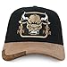 Trendy Apparel Shop Bull Embroidered Western Snapback Trucker Cap - Black Brown 4
