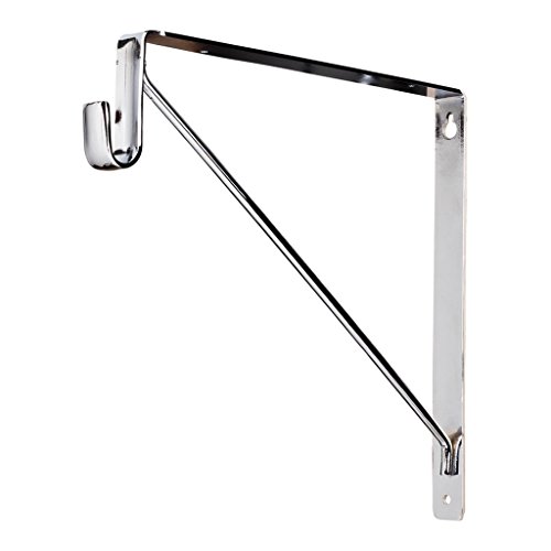 Hardware Resources 1530Ch Shelf And Rod Support Bracket, Chrome #TOP28