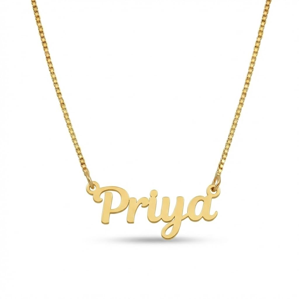 Classic Name Necklace Personalized Golden Chain with Single Initial-image-17