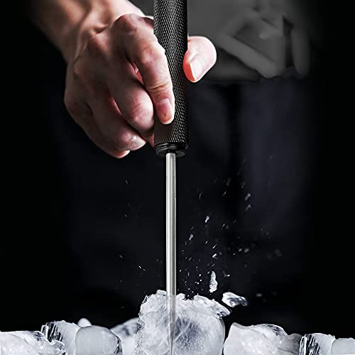 Rddconkit 9\" Ice Picks Aluminum Alloy Handle Ice Tool With Safety Cover for Kitchen, Bars, Bartender,Picnics, Camping, And Restaurant (Black) - Thumbnail 5