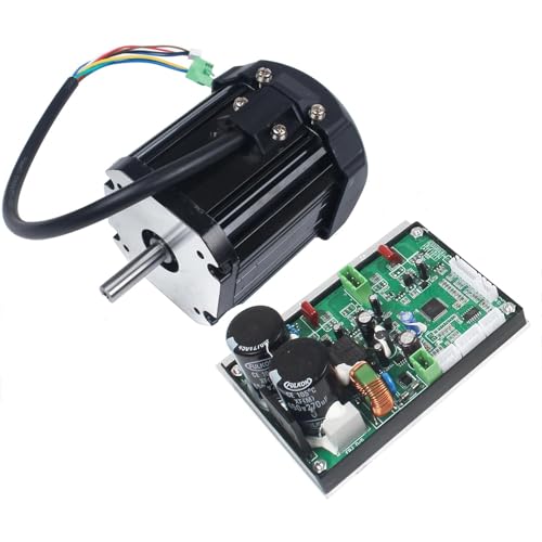 YIDOFENG - Motor de husillo sin escobillas de 750 W y 110 V CC con kit de driver de alimentación para...
