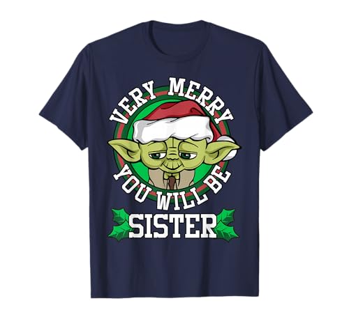 T-shirt Star Wars imprimé Yoda de Noël avec graphisme haute définition