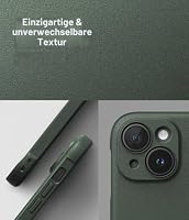 Ringke Onyx für iPhone 15 Plus Hülle, [Griffig] rutschfest Anti-Fingerabdruck Stoßfest Kratzfest Passgenau Stilvoll Handyhülle mit Präzisen Kameraausschnitten - Dark Green – Ansicht 4