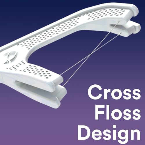 Image of DenTek Plaque Control Floss Picks, X-Shaped Cross Flosser Dental Flossers, Easy Reach Teeth Cleaning, Plaque Removal, Oral Care, 75 Count (Pack of 1)