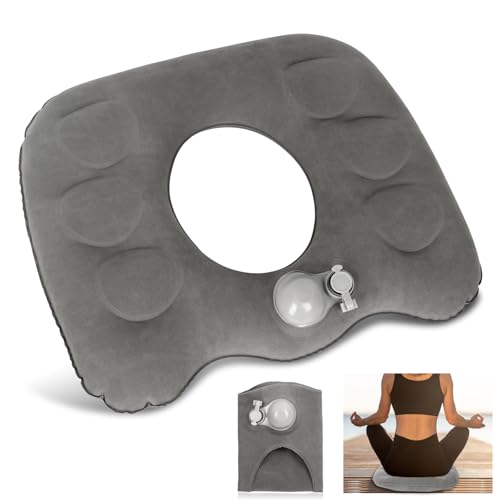 SUPRBIRD Cojín Ortopédico Inflable, Cojín De Asiento De Hemorroides, Cojín Antiescaras, Almohada Inflable Ortopédica, Cojín Inflable para El Embarazo, Cóccix, Úlceras De Decúbito, Espalda