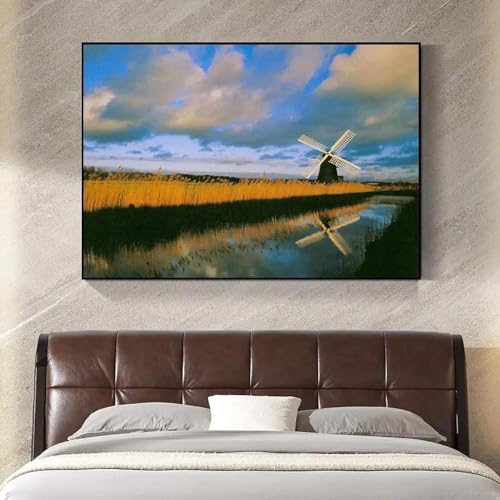 Affiche moulin à vent KEBIA décoration murale maison 35x50