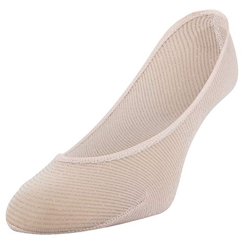PEDS Women's Sparkle Liner Nylon Ribbed with Lurex, Nude, Black, Blush, Shoe Size: 8-123