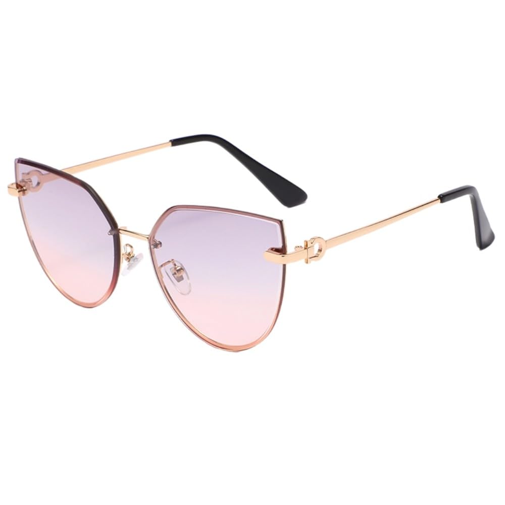 Occhiali da sole Cat Eye da donna, vintage, senza montatura, occhiali da sole da uomo, retrò, classici, occhiali da sole UV400