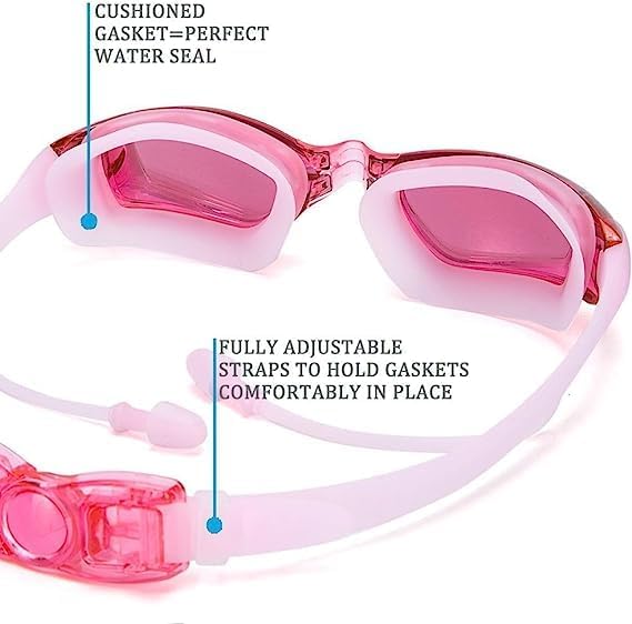 Miniatura 2 de Gafas de natación para niños, 2 paquetes de gafas de natación para niños y niñas de 4 a 16 años