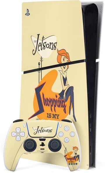 Skinit Decal Gaming Skin Compatible with PS5 Slim Digital Edition Bundle - Officially Licensed The Jetsons Party Like Its 2099 Design