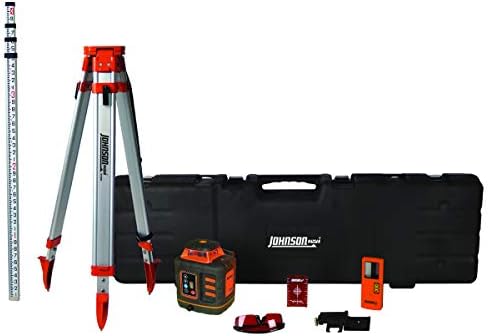 Johnson Level & Tool 99-027K Self-Leveling Rotary Laser System, 8.75", Red, 1 Kit