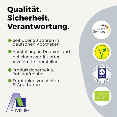 Avitale Darmflora Aktiv Plus mit 100 Mrd. Milchsäure– & Bifidobakterien aus 10 selektierten Stämmen und Vitamin A, B1, B2, B6, Biotin, Folsäure & Niacin, 80 Kapseln