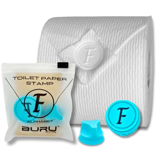 BURU SOLUTIONS Toilet Paper Stamp Alphabet (Letter F) - Add a Unique Personal Touch to Your Bathroom Decor! Enhance Home Decor. Ideal for Housekeeping, Hotels, Rentals, Home Staging Decor