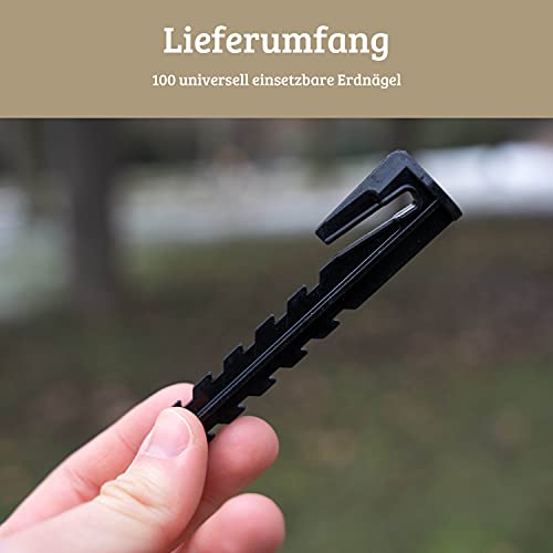 lohag® 100 Erdnägel für den Mähroboter Begrenzungskabel - Rasenmäher Zubehör - Erdanker Heringe Erdspieße Nagel… – Bild 7