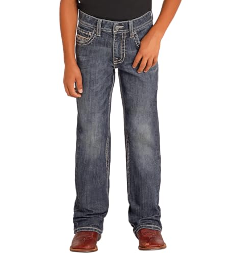 Rock & Roll Denim Boys' Regular Fit Rope Stitch Bootcut Jeans2