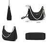 David Jones - Damen Kleine Umhängetasche - Kette Handtasche PU Leder Elegant - Crossbody Bag Schultertasche Frau - Stilvolle Tasche Mode Abendtasche - Schicke Kettentasche Clutch Alltag - Schwarz #5