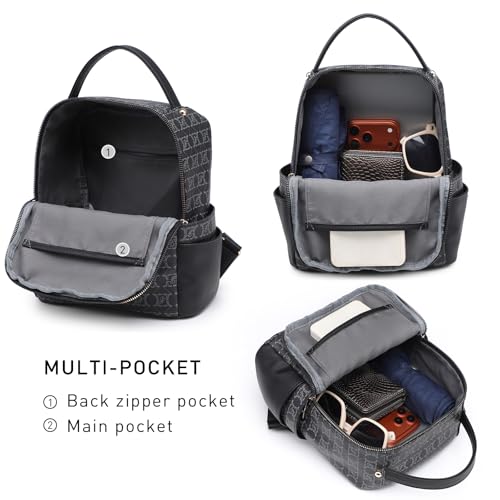 Image of JULIE FERRARO Small Backpack Purse for Ladies Women Fashion Multi Pockets Daypacks with Front Zip Pocket