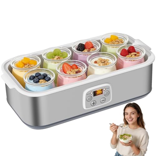 HOPERAN Yogurt Maker with Adjustable Time and Temp Control, Yogurt