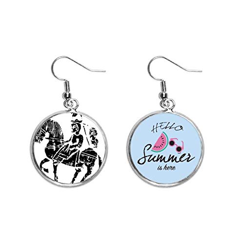 Pendientes de sandía con grabado Wei Jin de alta joyería tradicional