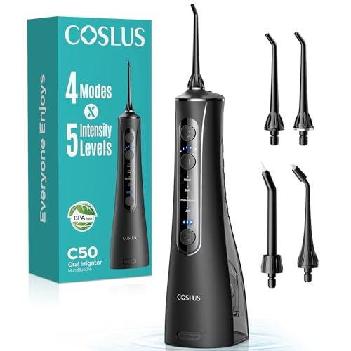 Image of COSLUS ADA Accepted C50 Water Dental Flosser, 4 Modes 5 Intensity Levels