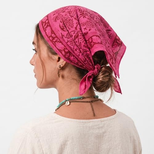 Image of Ravaiyaa - Attitude is everything Sanganer Hand Block Printed Scarves Pure Cotton Scarf Square Hijab Dupatta 40 inch X 40 inch Inch