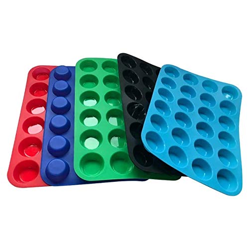 BAKER'S CUTLERY® 1 Pc Silicone 24 Cavity Cupcake Muffin Mould (24 Cavity Muffin Mould) 2
